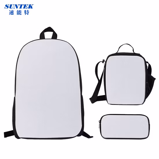 Printed School Backpack Pink with Lunch Box Bag Pencil Case